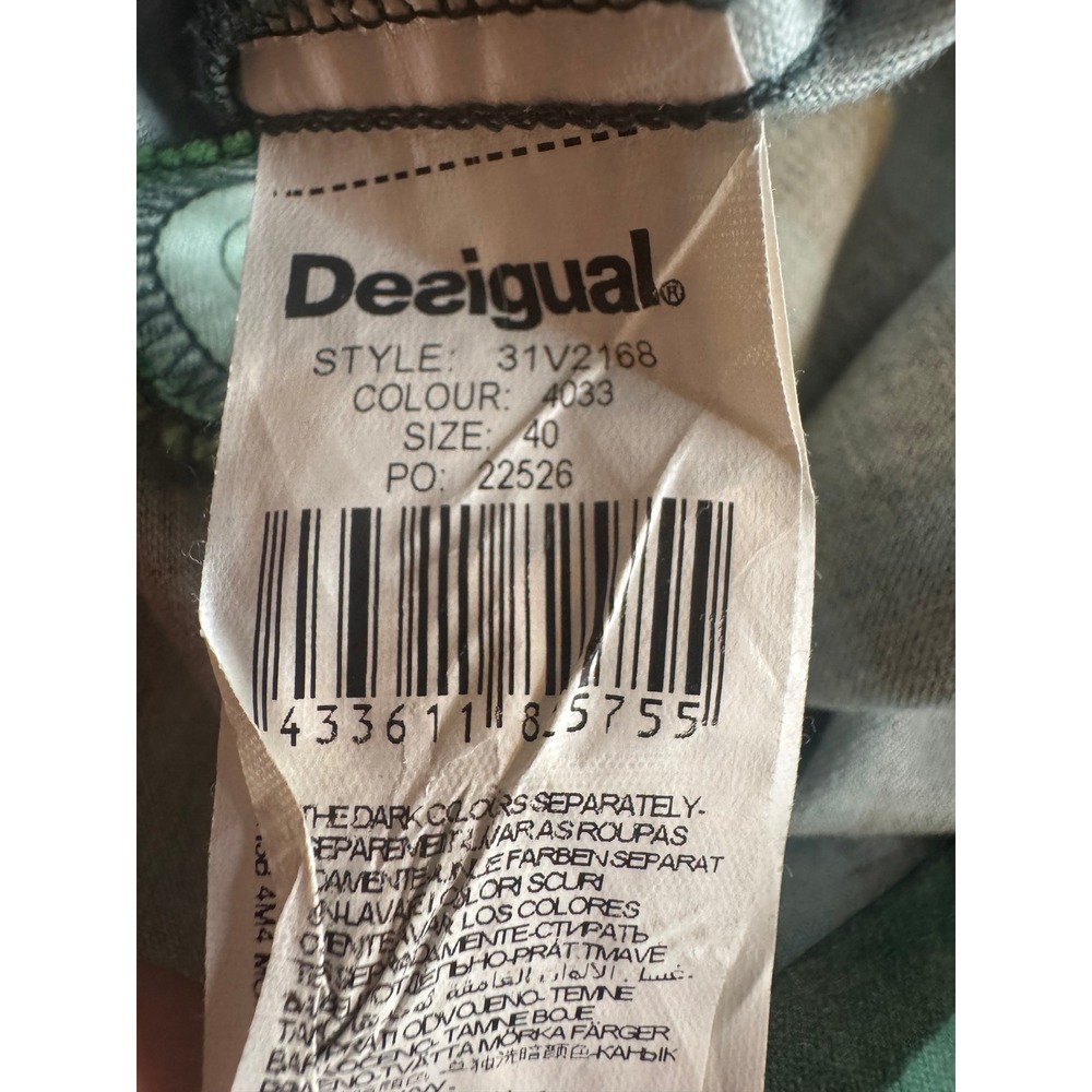 Desigual Graphic Art Dress Risque Typography Print Pockets Dress Size 40 (M) - Picture 3 of 16